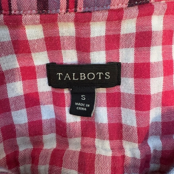 Talbots Plaid 3/4 Button Up Long Sleeve Women’s (S) - Picture 6 of 7